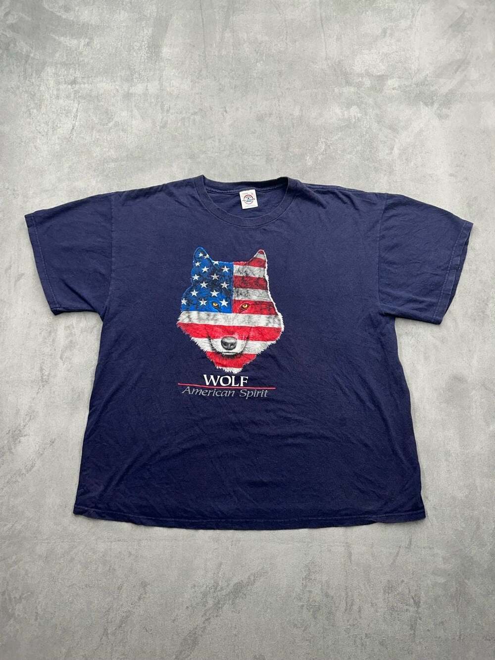 Delta Pro Weight Wolf American Spirit T-Shirt Size XL Blue Patriotic